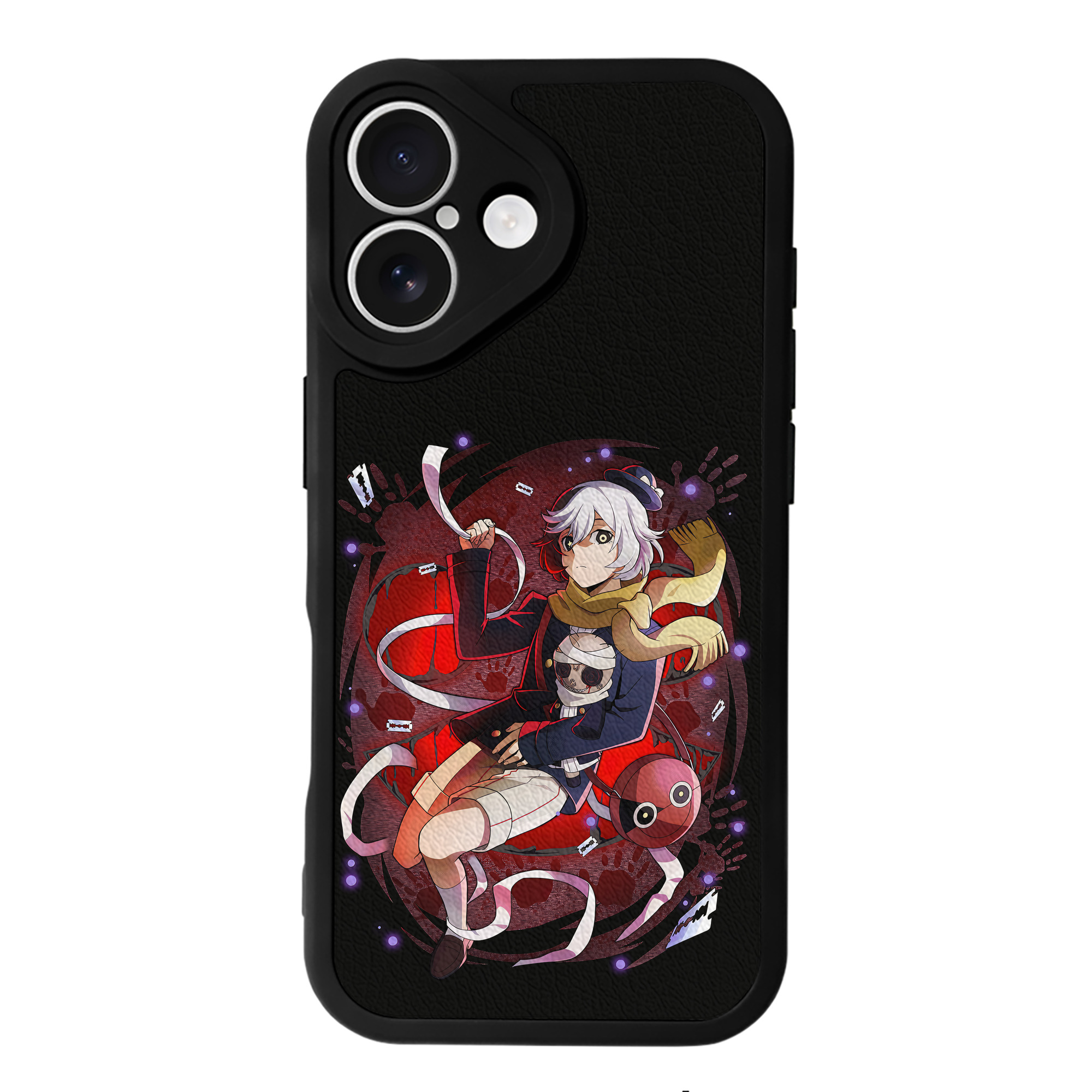 （画像用） 文豪ストレイドッグス Bungo Stray Dogs 【iPhone 16シリーズ対応】シリコンスマホケース（レザー調） 材質：シリコン